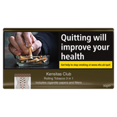 Kensitas Club Hand Rolling Tobacco - 3 in 1 30g Pouch Tobacco, Tips & Papers